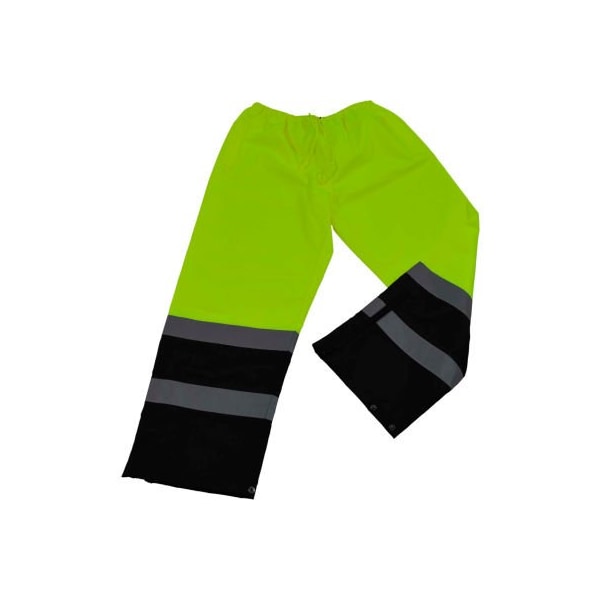 Petra Roc Inc Petra Roc Waterproof Drawstring Pants, ANSI Class E, 300D Oxford/PU Coating, Lime/Black, L LBPP-CE-L - main